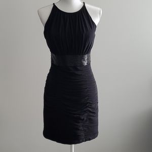 JS Boutique black halter top cocktail dress